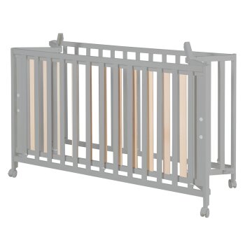 roba Klappbett Fold Up, 60 x 120 cm, Holz taupe, 2-fach höhenverstellbar - B-Ware sehr gut