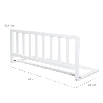 roba Bettschutzgitter 90 cm Länge aus Massivholz, weiß - B-Ware Transportschaden Kosmetisch