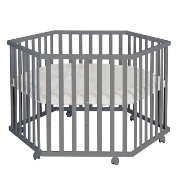 roba Laufgitter, 6-eckig, aus Holz, anthrazit - B-Ware...