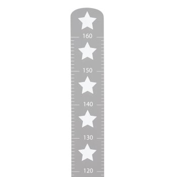 roba Messlatte Little Stars mit Sterne Motiv, Skala bis 160 cm, Messleiste aus Holz, grau - B-Ware sehr gut