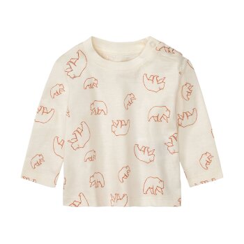 lupilu® Baby Set, 3-teilig, aus Langarmshirt, Schlupfhose und Halstuch (beige/rot, 62/68) - B-Ware neuwertig