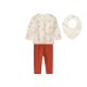 lupilu® Baby Set, 3-teilig, aus Langarmshirt, Schlupfhose und Halstuch (beige/rot, 62/68) - B-Ware neuwertig
