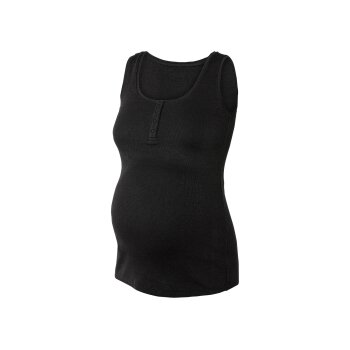 esmara® Damen Umstands-Ripptops, 2 Stück, mit Baumwolle (schwarz/weiß, S(36/38)) - B-Ware neuwertig