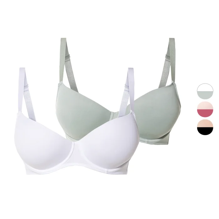 esmara® Damen Bügel-BHs, 2 Stück, gepaddet...