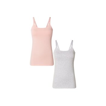 esmara® Damen Still-Tops, 2 Stück, mit hohem...