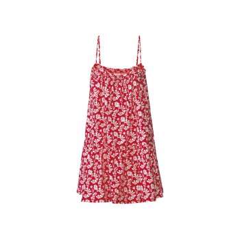 esmara® Damen Kleid, weit geschnitten, mit Viskose (rot, M (40/42)) - B-Ware neuwertig