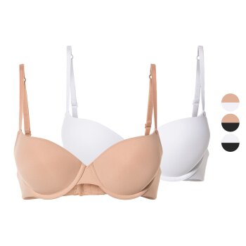 esmara® Damen Push-Up BHs, 2 Stück, mit...