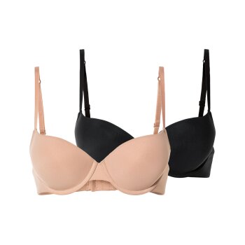 esmara® Damen Push-Up BHs, 2 Stück, mit verstellbaren Trägern - B-Ware