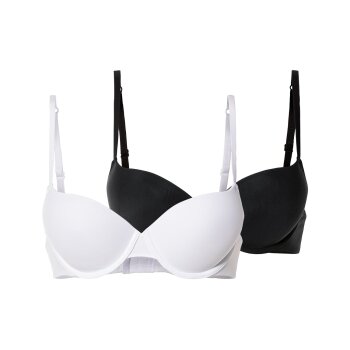 esmara® Damen Push-Up BHs, 2 Stück, mit verstellbaren Trägern - B-Ware