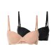 esmara® Damen Push-Up BHs, 2 Stück, mit verstellbaren Trägern - B-Ware
