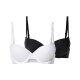 esmara® Damen Push-Up BHs, 2 Stück, mit verstellbaren Trägern - B-Ware