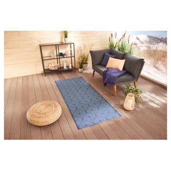 LIVARNO home Outdoorteppich, B 80 x L 200 cm (blau) - B-Ware sehr gut