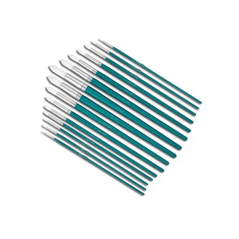 crelando® Pinsel-Set, mit Birkenholzgriff (Pinsel rund 15 tlg.) - B-Ware neuwertig
