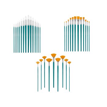 crelando® Pinsel-Set, mit Birkenholzgriff - B-Ware