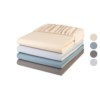 LIVARNO home Satin-Spannbettlaken, 140-160 x 200 cm - B-Ware