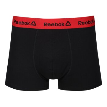 Reebok Herren Boxershorts, 2 Stück, mit Baumwolle (schwarz/rot, 7/XL) - B-Ware neuwertig