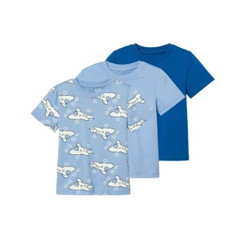 lupilu® Kleinkinder T-Shirts, 3 Stück, mit...