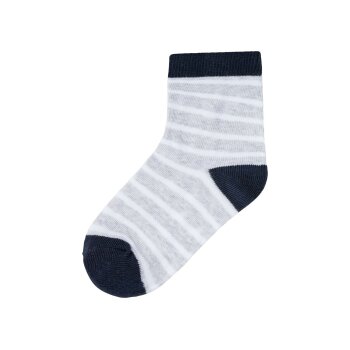 lupilu® Kleinkinder Socken, 7 Paar, mit Bio-Baumwolle (Streifen/navy/grau, 23-26) - B-Ware neuwertig