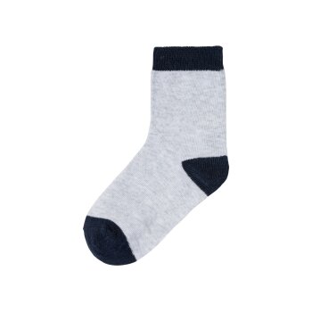 lupilu® Kleinkinder Socken, 7 Paar, mit Bio-Baumwolle (Streifen/navy/grau, 23-26) - B-Ware neuwertig