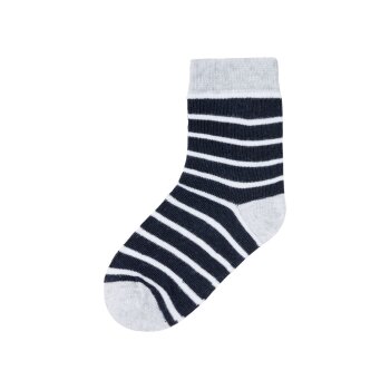 lupilu® Kleinkinder Socken, 7 Paar, mit Bio-Baumwolle (Streifen/navy/grau, 23-26) - B-Ware neuwertig