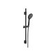 WENKO Brauseset »Watersaving«, Handbrause Ø 11 cm, 3 Strahlarten (Schwarz) - B-Ware neuwertig