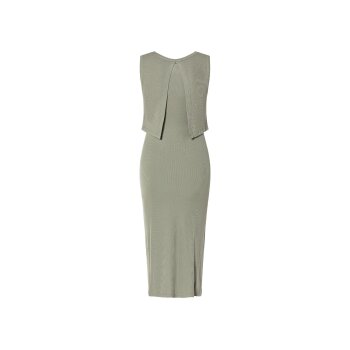 esmara® Damen Umstandskleid in modischer Ripp-Qualität (khaki, L (44/46)) - B-Ware neuwertig