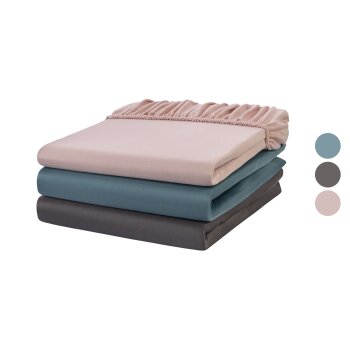 LIVARNO home Mikrofaser-Jersey-Spannbettlaken, 140-160 x...
