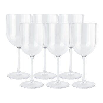 ERNESTO® Gläserset aus stabilem Kunststoff, 6-teilig, Champagnergläser, transparent - B-Ware neuwertig