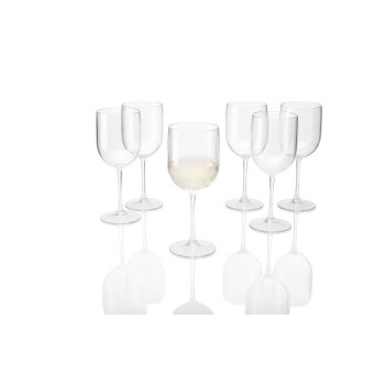 ERNESTO® Gläserset aus stabilem Kunststoff, 6-teilig, Champagnergläser, transparent - B-Ware neuwertig