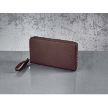 esmara® Damen Leder-Geldbörse mit vielen Steckfächern (Bordeaux) - B-Ware sehr gut