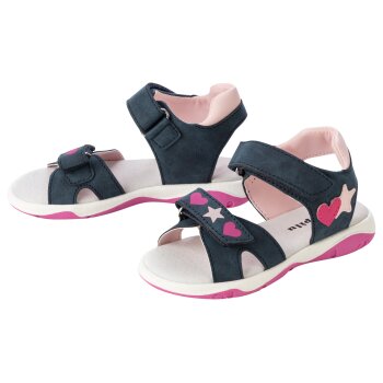 lupilu® Kleinkinder Mädchen Sandalen mit Lederdecksohle (navy, 29) - B-Ware sehr gut