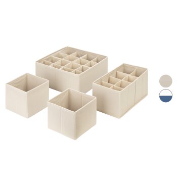 LIVARNO home Aufbewahrungsbox 4er, zusammenfaltbar - B-Ware