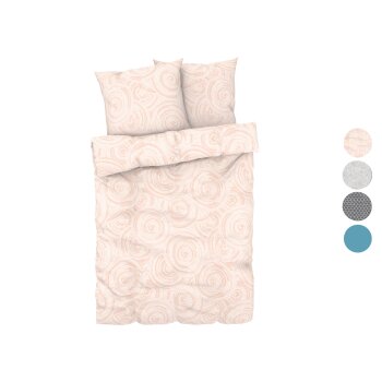 LIVARNO home Mikrofaser-Satin-Bettwäsche,155 x 220...