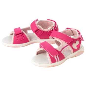 lupilu® Kleinkinder Mädchen Sandalen mit Lederdecksohle (pink, 27) - B-Ware neuwertig