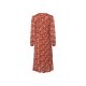 esmara® Damen Midi-Kleid, in moderner 3/4-Länge (gemustert/orange, 44) - B-Ware neuwertig