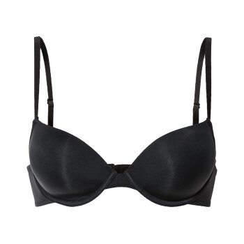 esmara® Damen Bügel-BHs, 2 Stück, gepaddete Cups (schwarz/beige, 75B) - B-Ware neuwertig