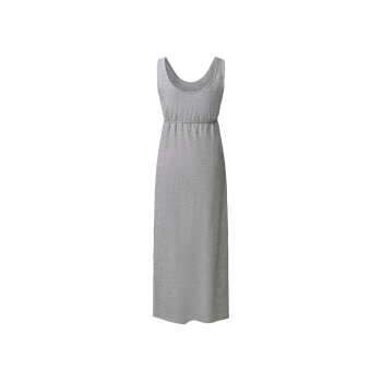 esmara® Damen Umstands-Maxikleid mit Bindeband (grau, XS(32/34)) - B-Ware neuwertig