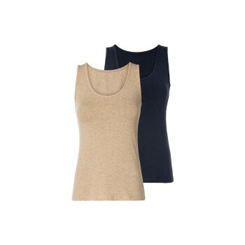 esmara® Damen Tops, 2 Stück, mit hohem...