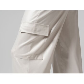 esmara® Damen Cargohose mit Satin-Effekt, beige (L (44/46)) - B-Ware neuwertig