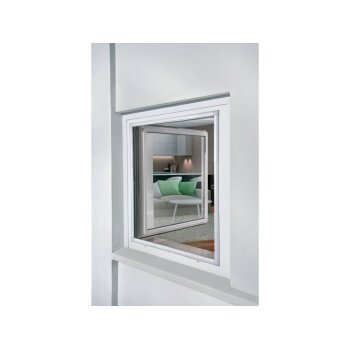 LIVARNO home Fenster-Insektenschutz, teleskopierbar, 120 x 140 cm (weiß) - B-Ware Transportschaden Kosmetisch