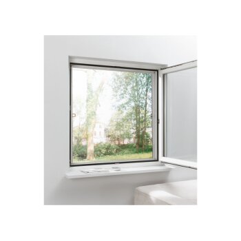 LIVARNO home Fenster-Insektenschutz, teleskopierbar, 120 x 140 cm (weiß) - B-Ware Transportschaden Kosmetisch