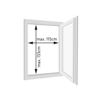 LIVARNO home Fenster-Insektenschutz, teleskopierbar, 120 x 140 cm (weiß) - B-Ware Transportschaden Kosmetisch