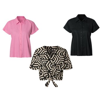 esmara® Damen Leinenbluse, leger geschnitten - B-Ware