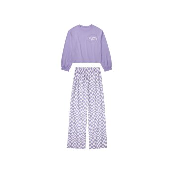 pepperts!® Kinder Mädchen Pyjama mit Textildruck...
