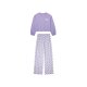 pepperts!® Kinder Mädchen Pyjama mit Textildruck (lila/weiß, 146/152) - B-Ware neuwertig