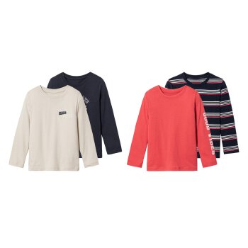 lupilu® Kleinkinder Langarmshirts, 2 Stück, aus...