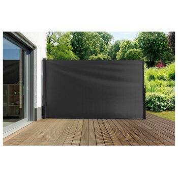 LIVARNO home Seitenmarkise, 350 x 200 cm, schwarz - B-Ware neuwertig