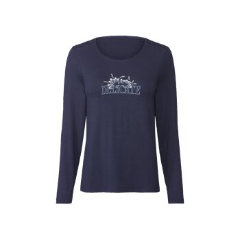 esmara® Damen Pyjama, Gr. L, marine/hellblau - B-Ware neuwertig