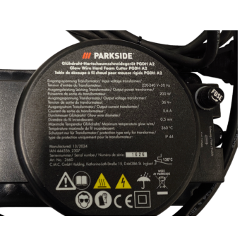 PARKSIDE® Glühdraht-Hartschaumschneidegerät Transformator »PGDH A2«, 200 W - B-Ware gut