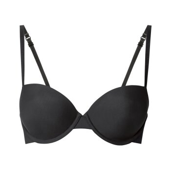 esmara® Damen T-Shirt BHs, 2 Stück, mit verstellbaren Trägern (schwarz/beige, 70A) - B-Ware neuwertig